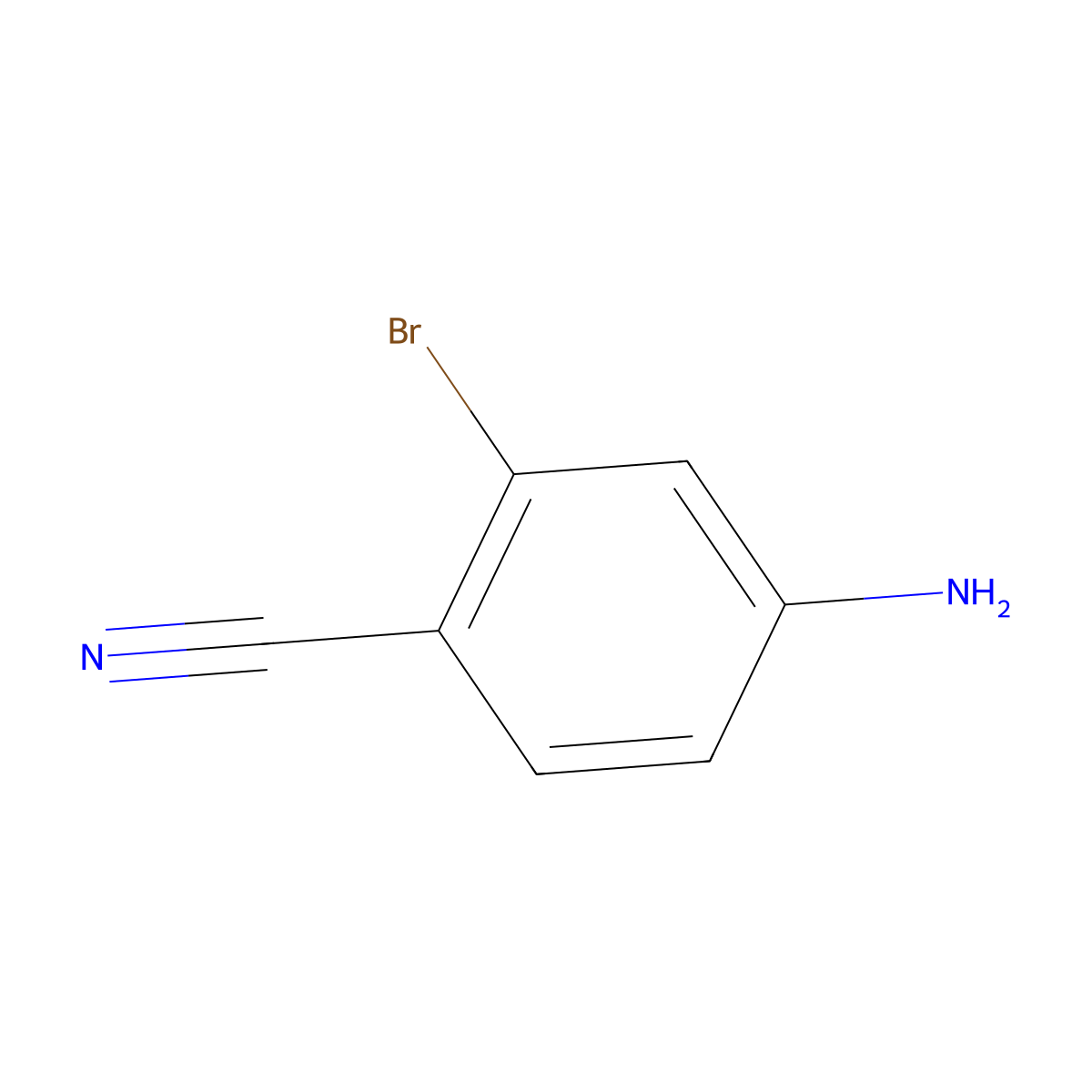 4-Amino-2-bromobenzonitrile molecular structure, CAS 53312-82-6