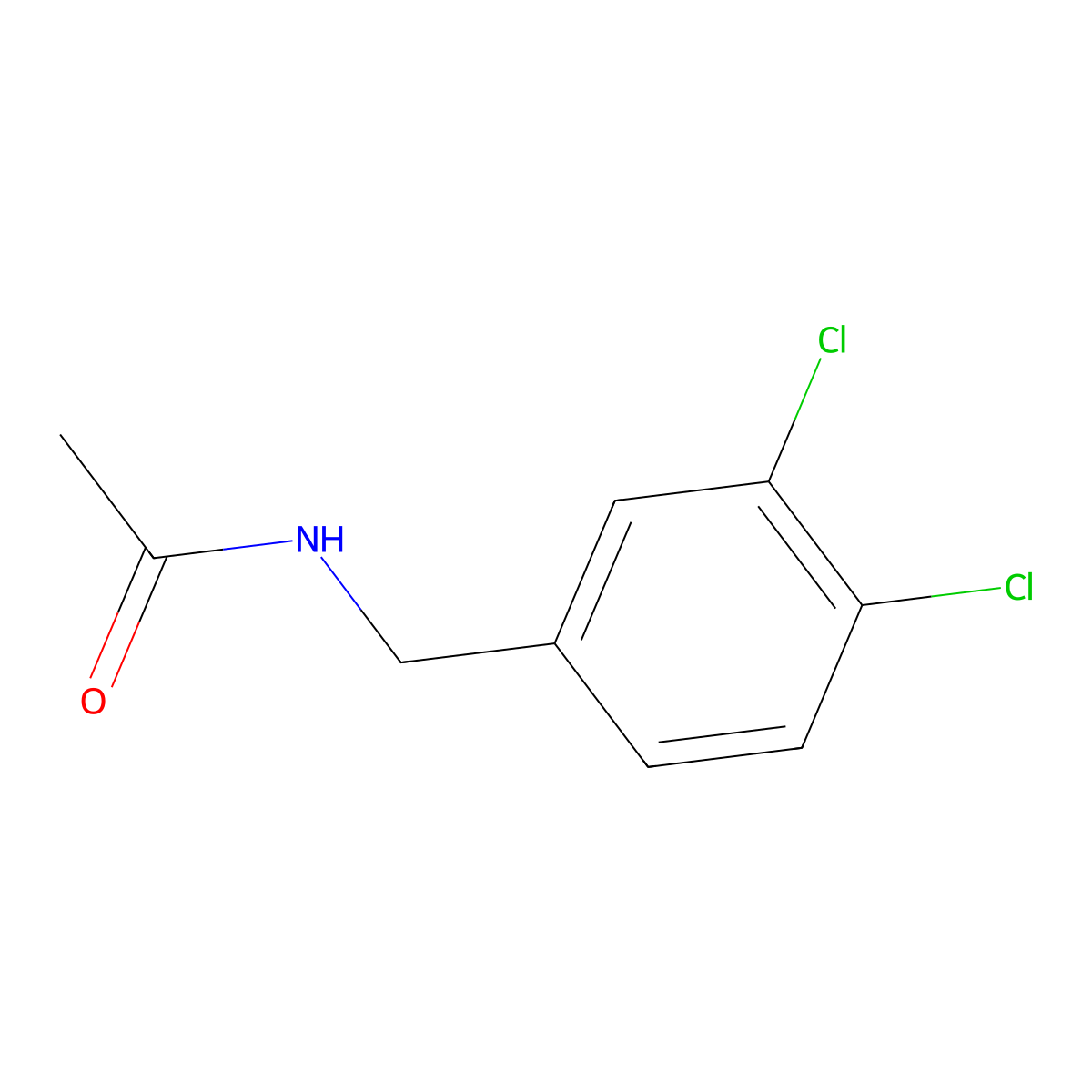 N-(3,4-dichlorobenzyl)acetamide molecular structure, CAS 53313-32-9