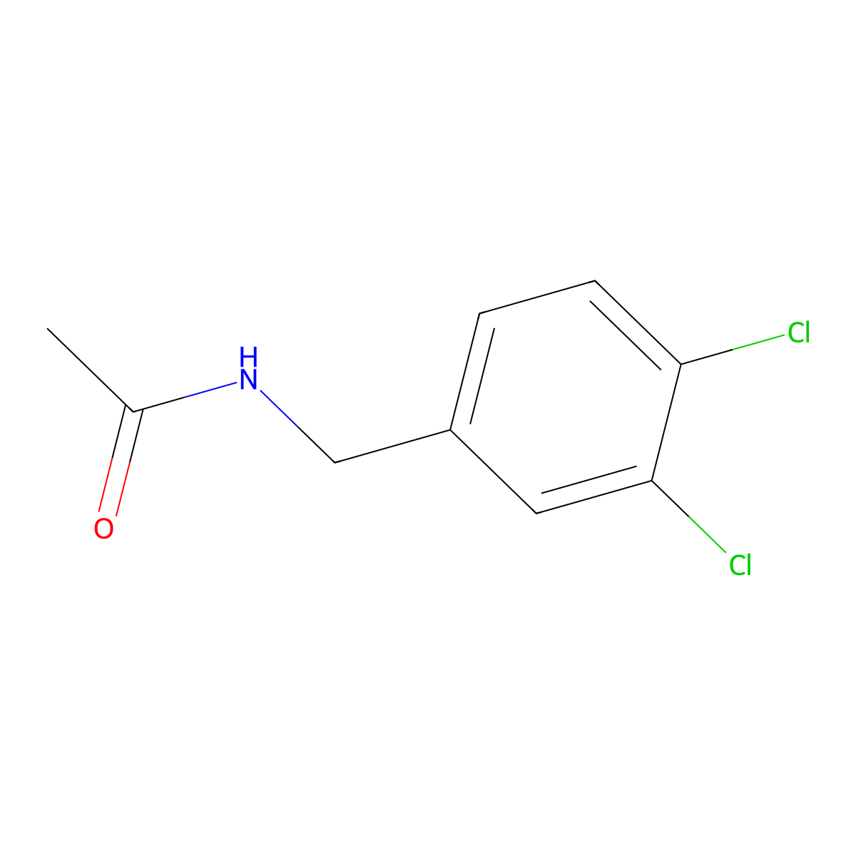 N-(3,4-dichlorobenzyl)acetamide molecular structure, CAS 53313-32-9