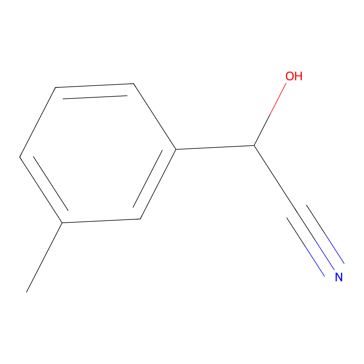 2-Hydroxy-2-(m-tolyl)acetonitrile molecular structure, CAS 53313-96-5