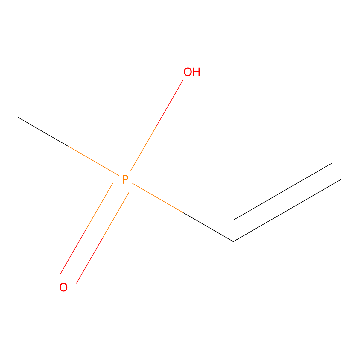 Methylvinylphosphinic acid molecular structure, CAS 53314-64-0