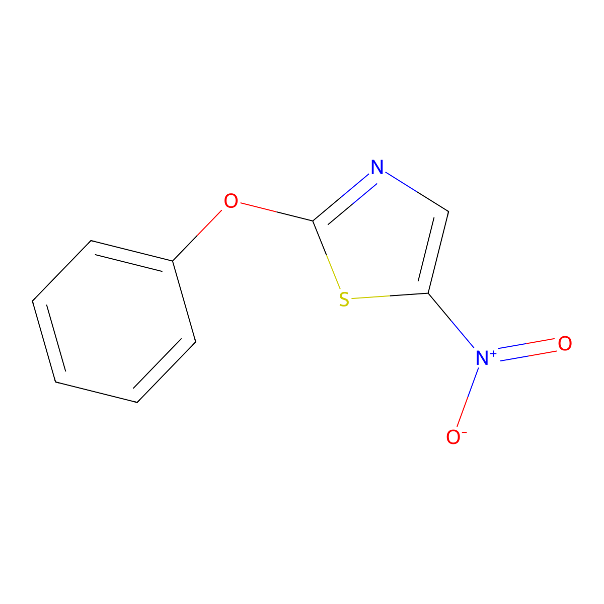 5-Nitro-2-phenoxy-1,3-thiazole molecular structure, CAS 53316-62-4