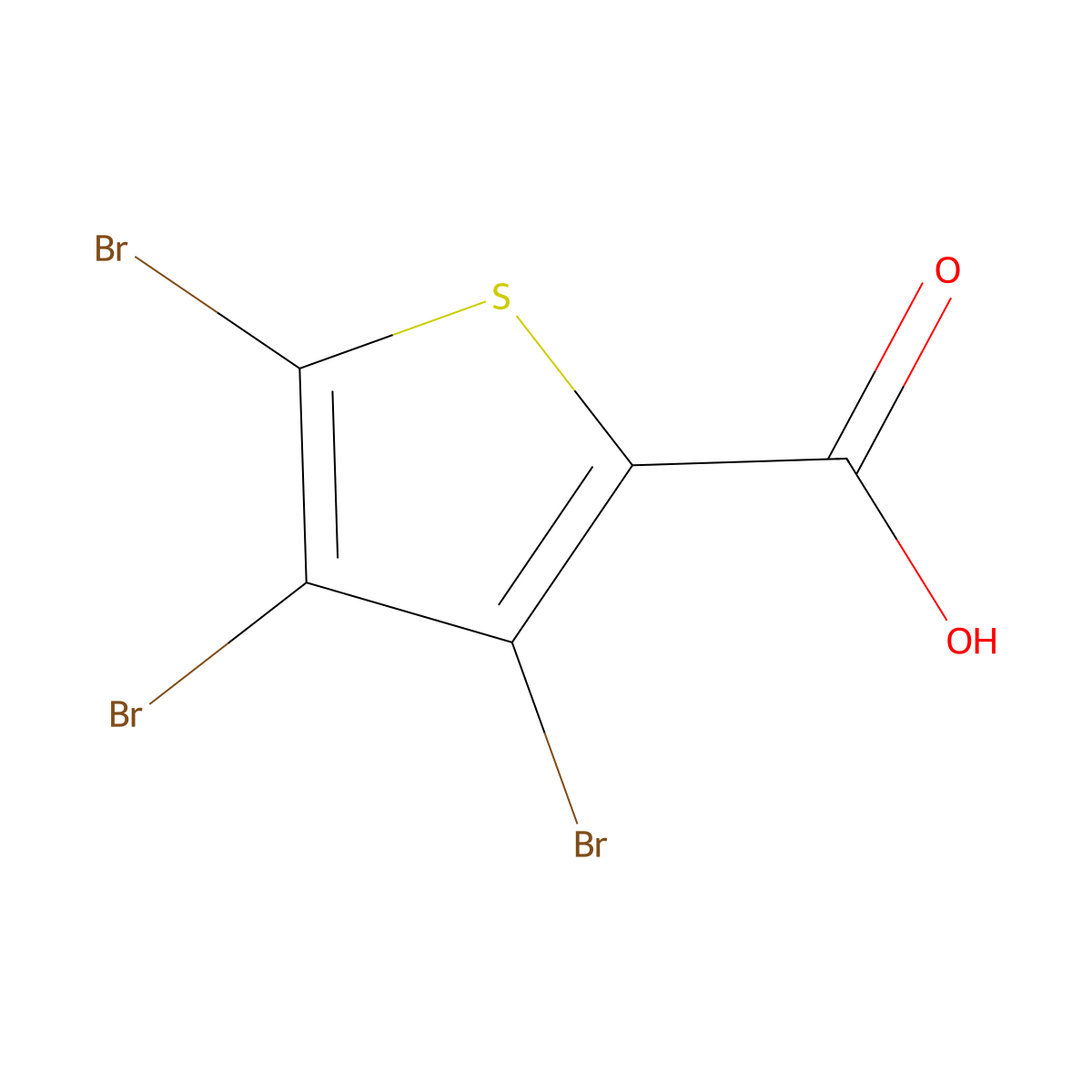 3,4,5-Tribromo-2-thenoic acid molecular structure, CAS 53317-05-8