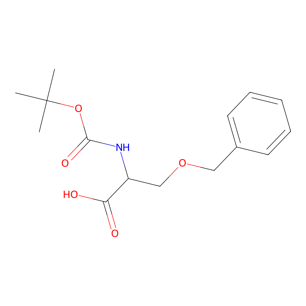 3-(Benzyloxy)-2-((tert-butoxycarbonyl)amino)propanoic acid molecular structure, CAS 53317-22-9