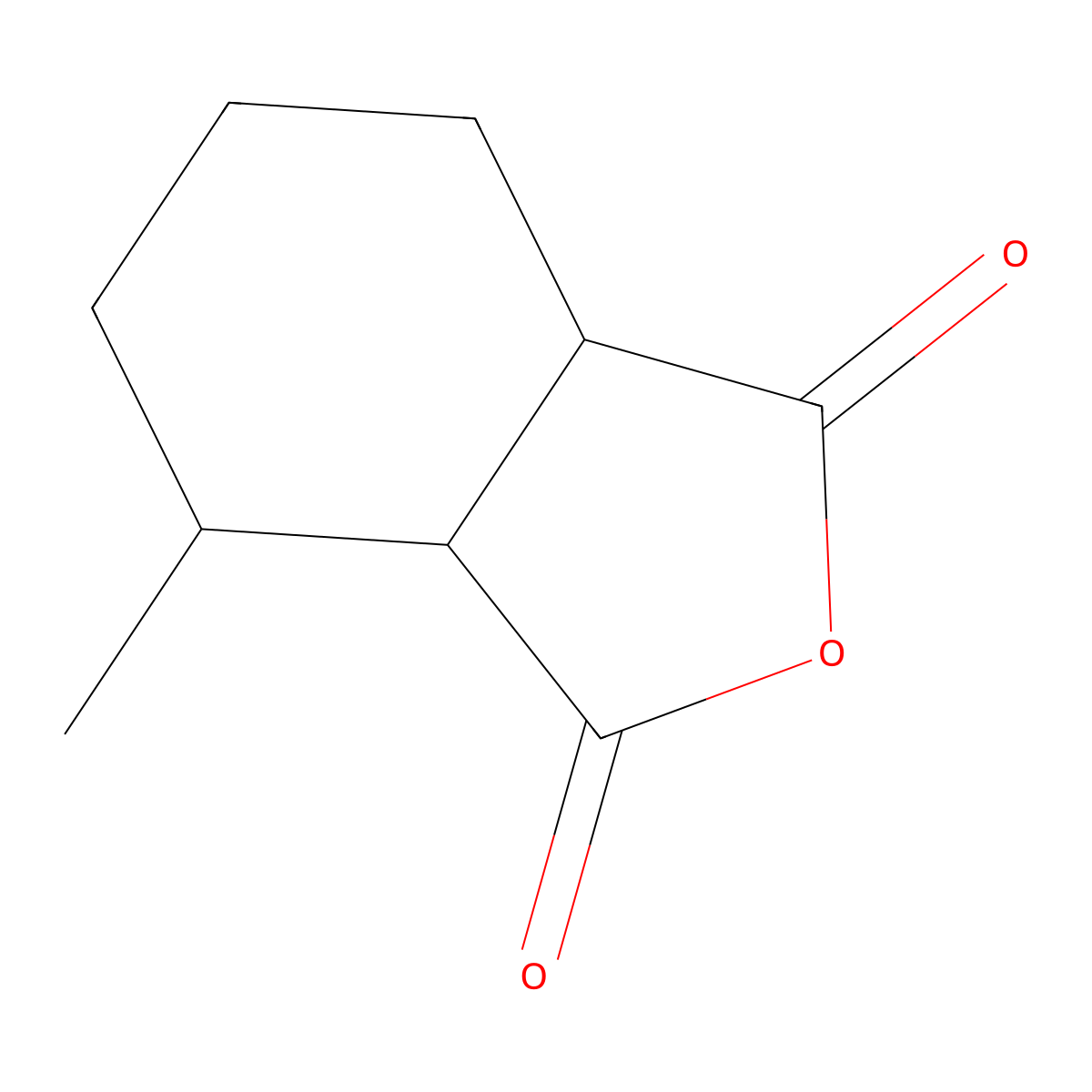 Hexahydro-3-methylphthalic anhydride molecular structure, CAS 53319-73-6