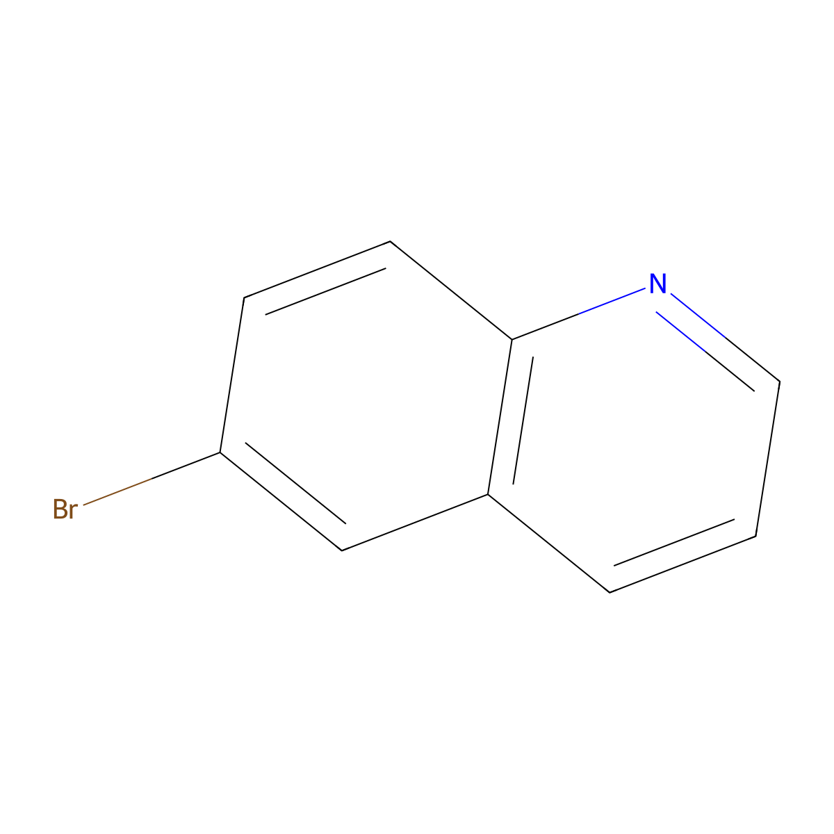 6-Bromoquinoline molecular structure, CAS 5332-25-2