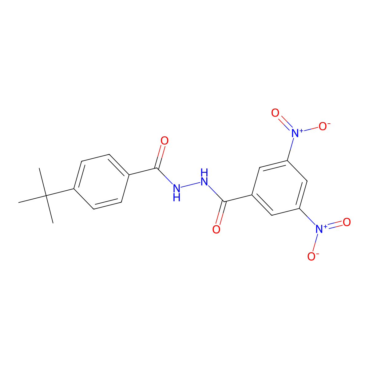 N'-(4-tert-butylbenzoyl)-3,5-dinitrobenzohydrazide molecular structure, CAS 5332-34-3