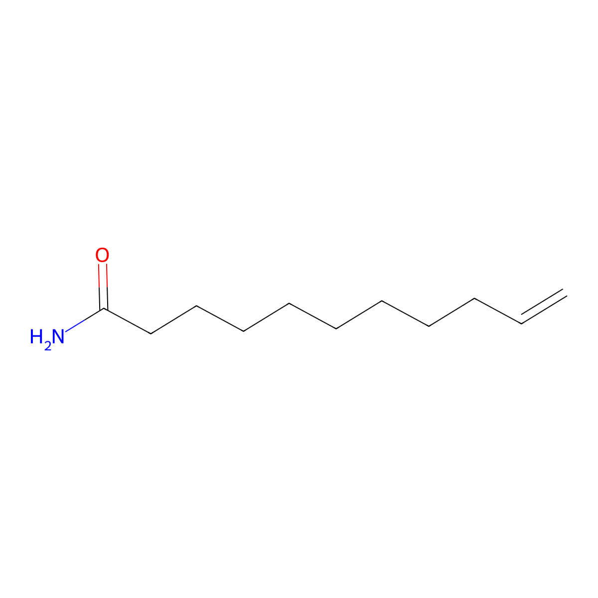 10-Undecenamide molecular structure, CAS 5332-51-4