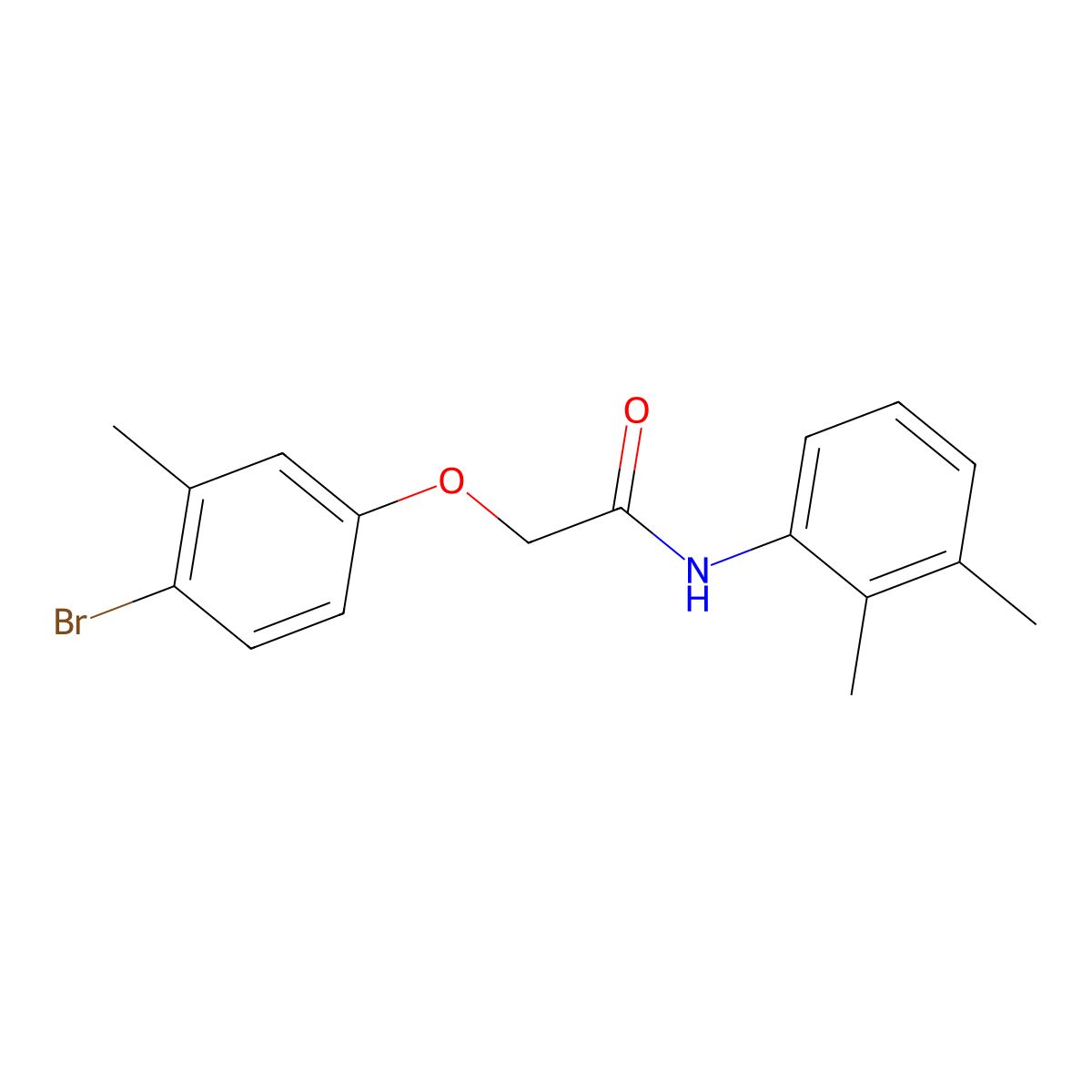 2-(4-bromo-3-methylphenoxy)-N-(2,3-dimethylphenyl)acetamide molecular structure, CAS 5332-64-9