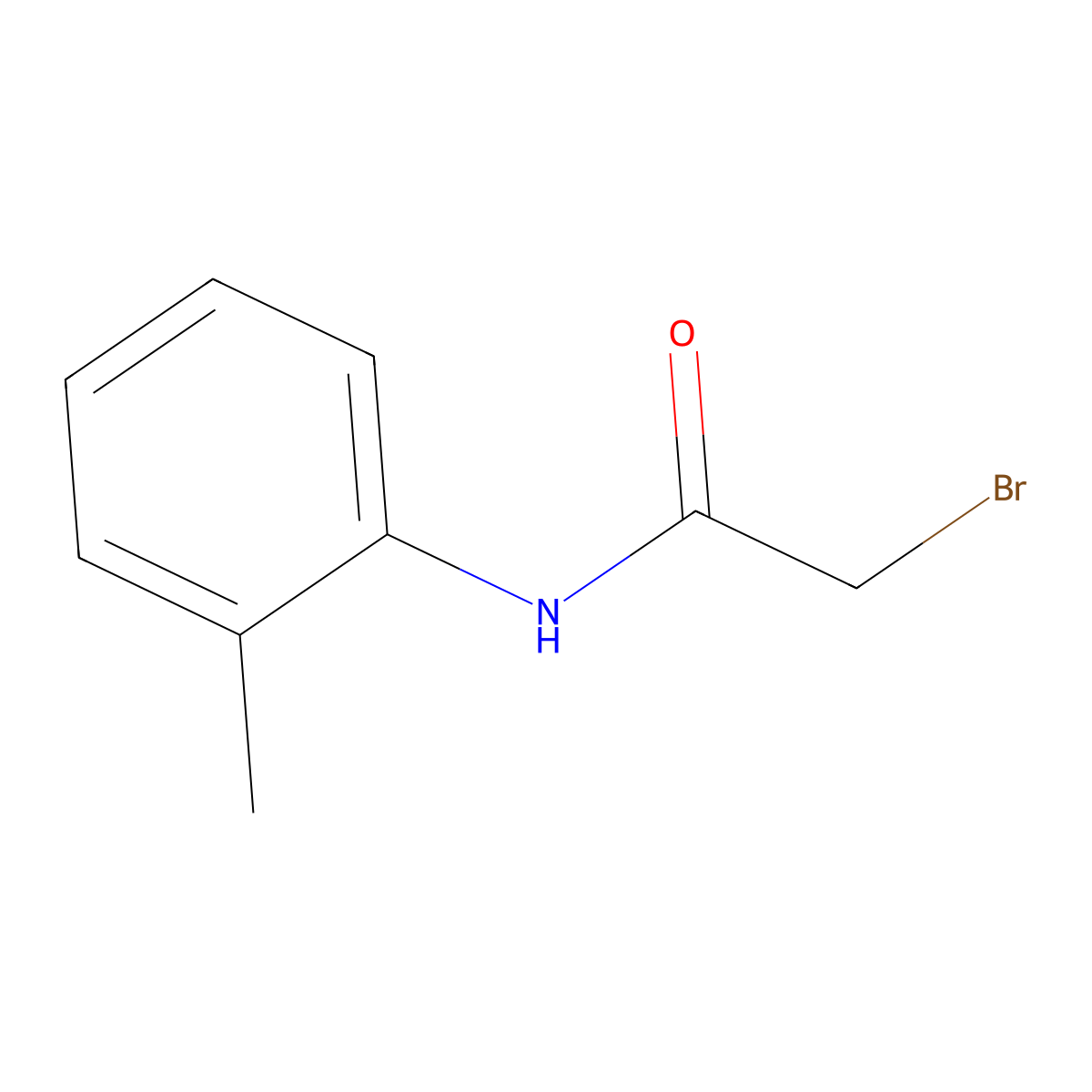2-Bromo-n-(2-methylphenyl)acetamide molecular structure, CAS 5332-69-4