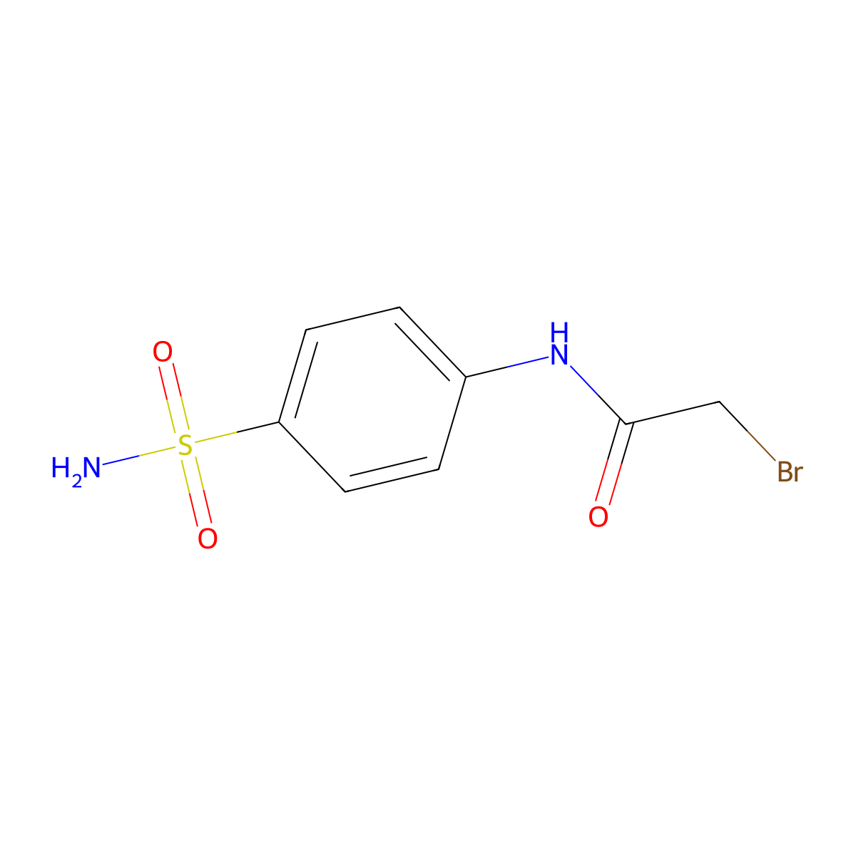 2-Bromo-n-(4-sulfamoylphenyl)acetamide molecular structure, CAS 5332-70-7