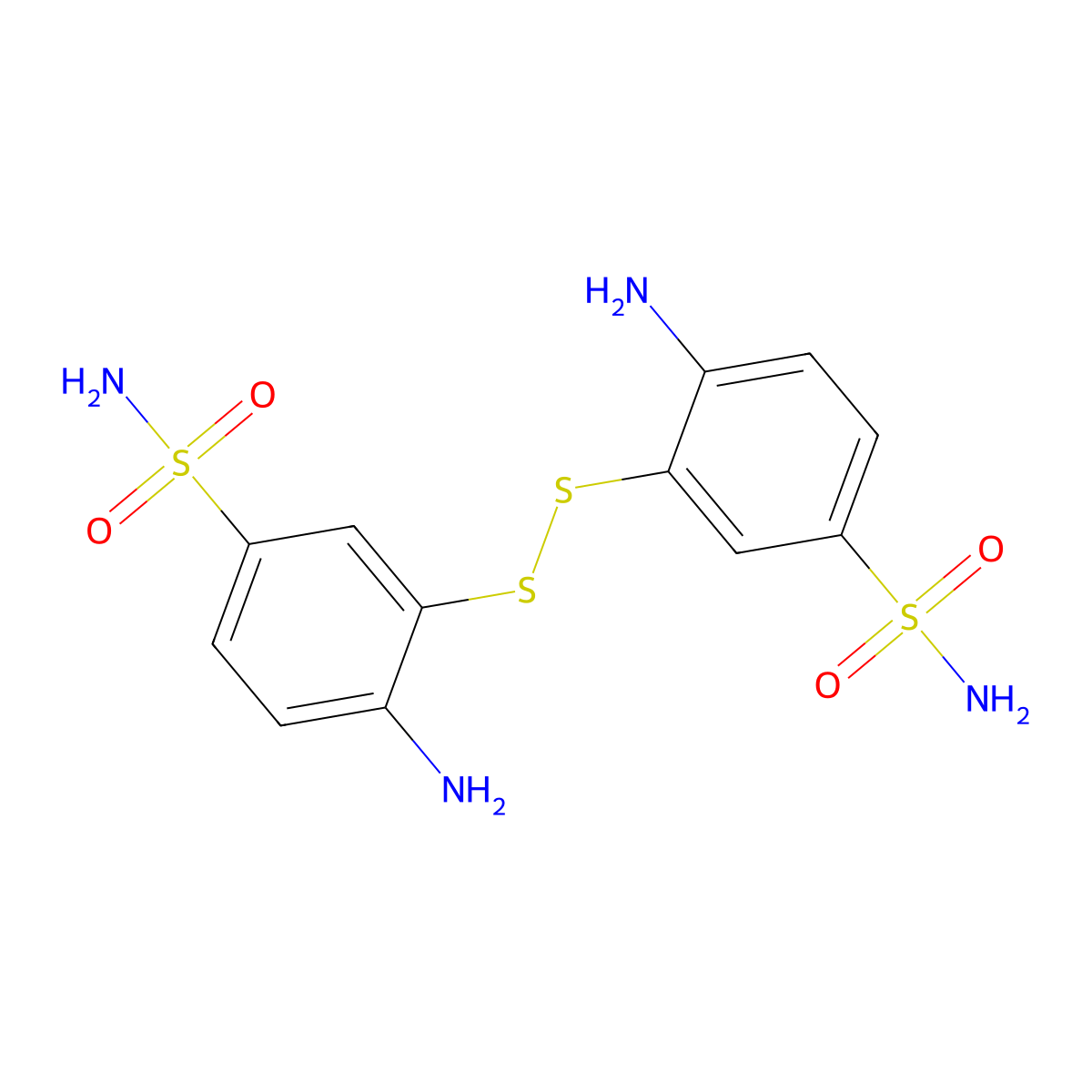 3,3'-Dithiobis(4-aminobenzenesulfonamide) molecular structure, CAS 5332-71-8