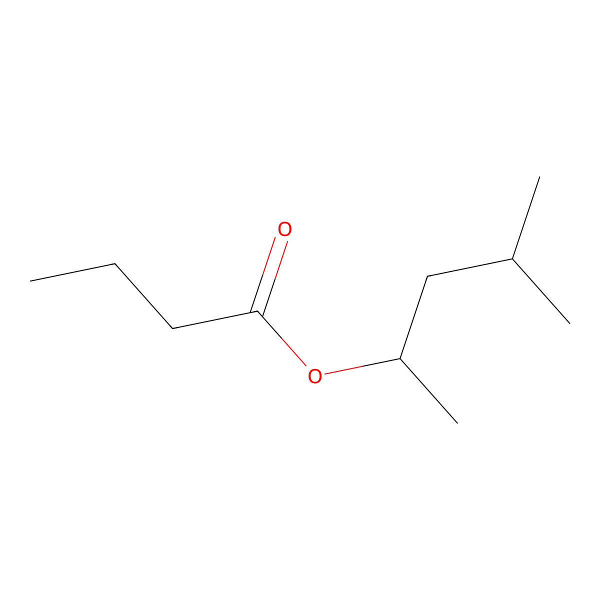 1,3-Dimethylbutyl butyrate molecular structure, CAS 5332-88-7