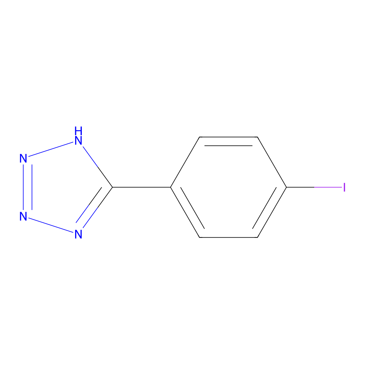 5-(4-Iodophenyl)-1H-tetrazole molecular structure, CAS 53324-36-0