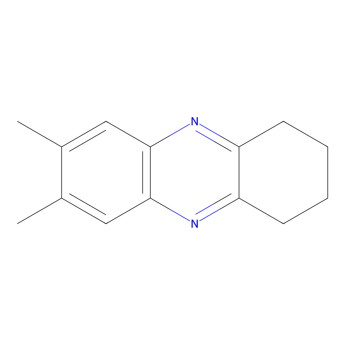 7,8-Dimethyl-1,2,3,4-tetrahydrophenazine molecular structure, CAS 53326-93-5