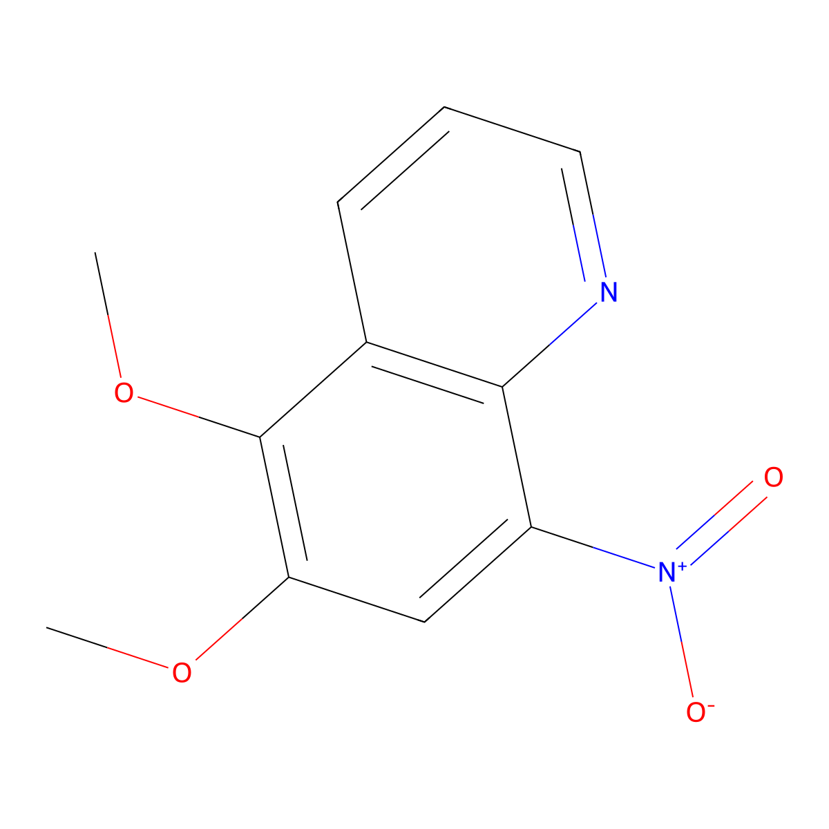 5,6-Dimethoxy-8-nitroquinoline molecular structure, CAS 5333-02-8
