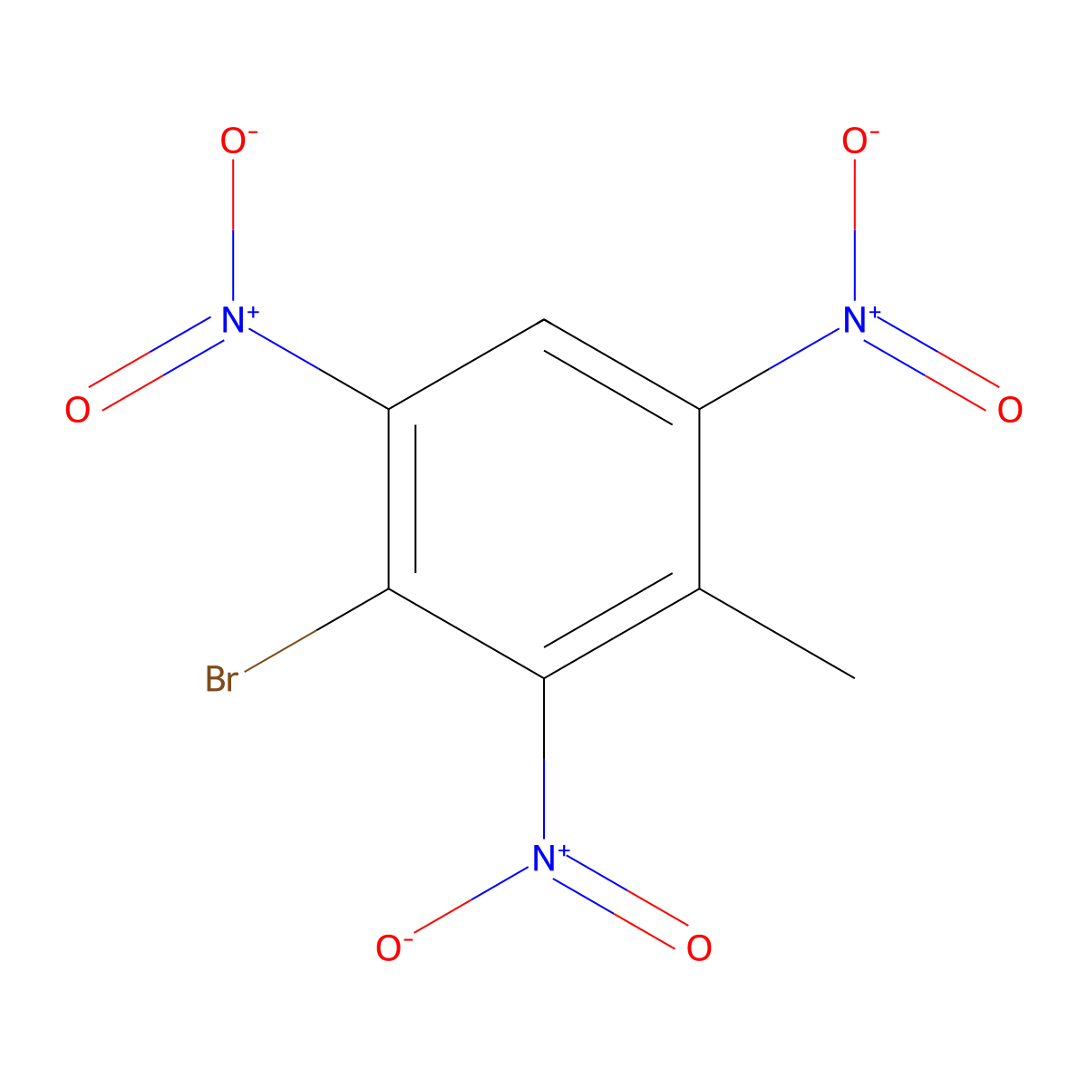 2-Bromo-4-methyl-1,3,5-trinitrobenzene molecular structure, CAS 5333-09-5