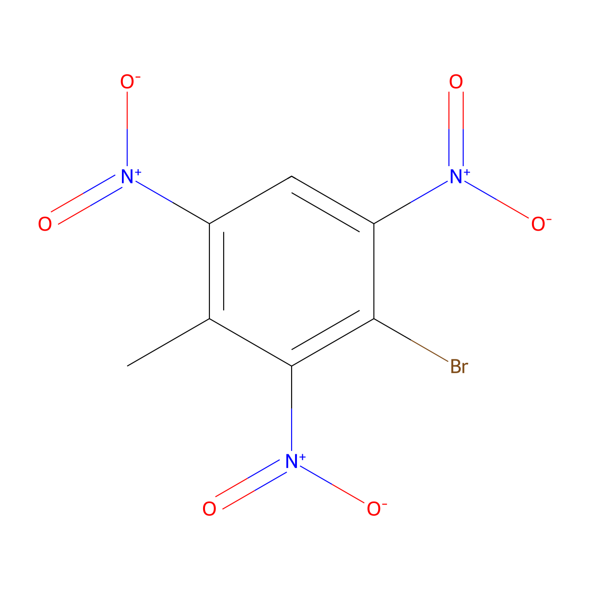 2-Bromo-4-methyl-1,3,5-trinitrobenzene molecular structure, CAS 5333-09-5