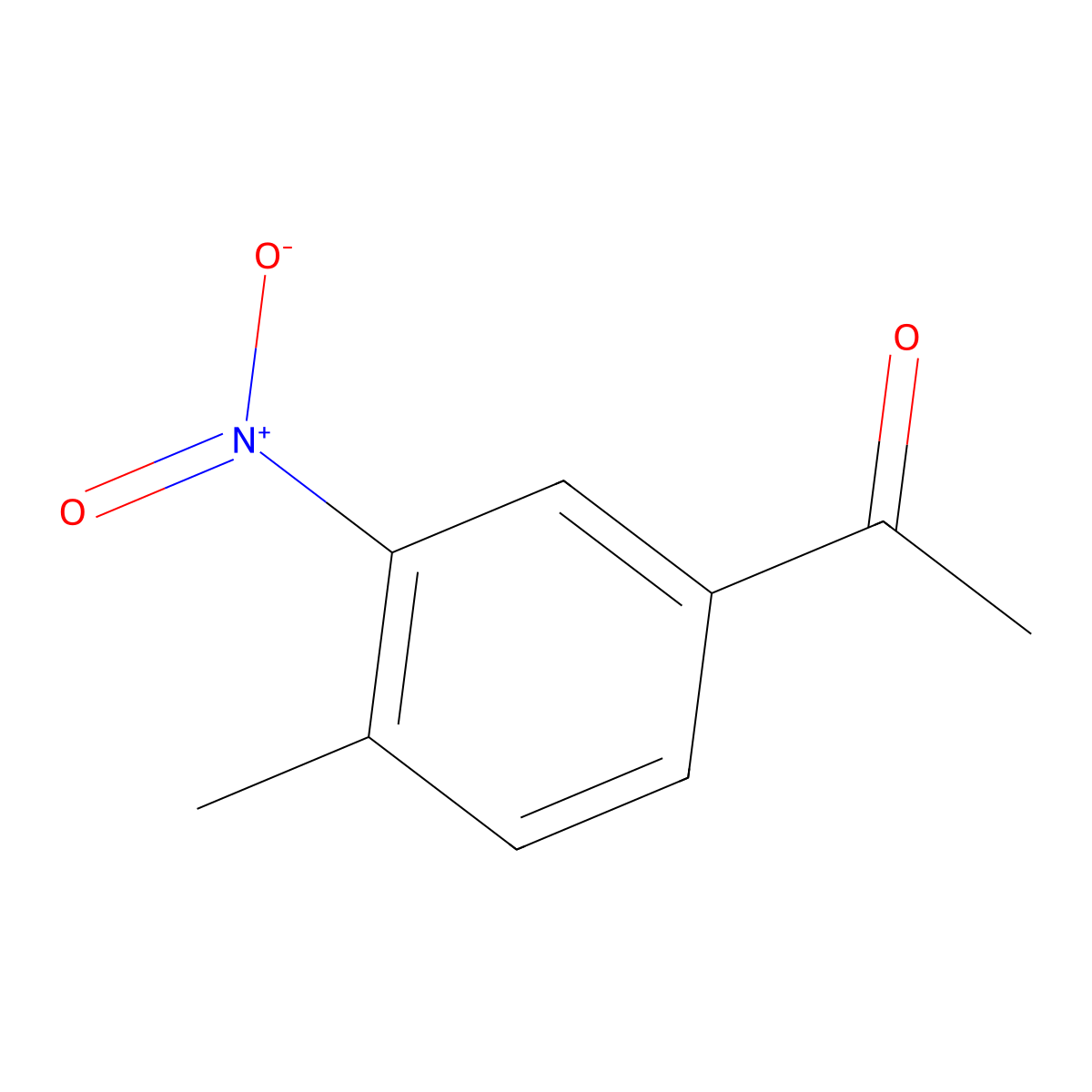 3'-Nitro-4'-methylacetophenone molecular structure, CAS 5333-27-7