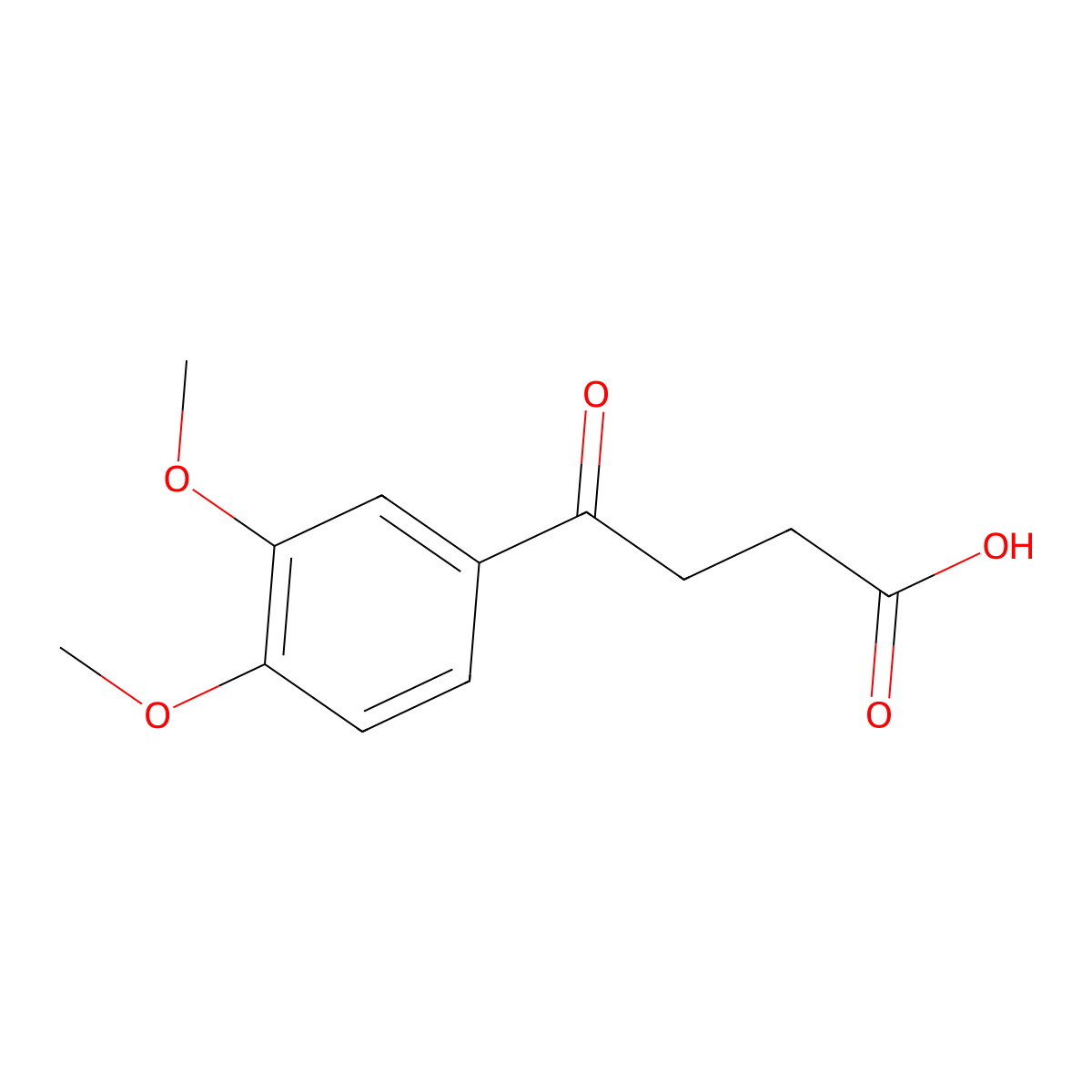 4-(3,4-Dimethoxyphenyl)-4-oxobutanoic acid molecular structure, CAS 5333-34-6