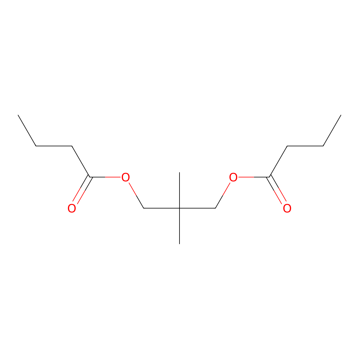 2,2-Dimethylpropane-1,3-diyl dibutanoate molecular structure, CAS 5333-63-1