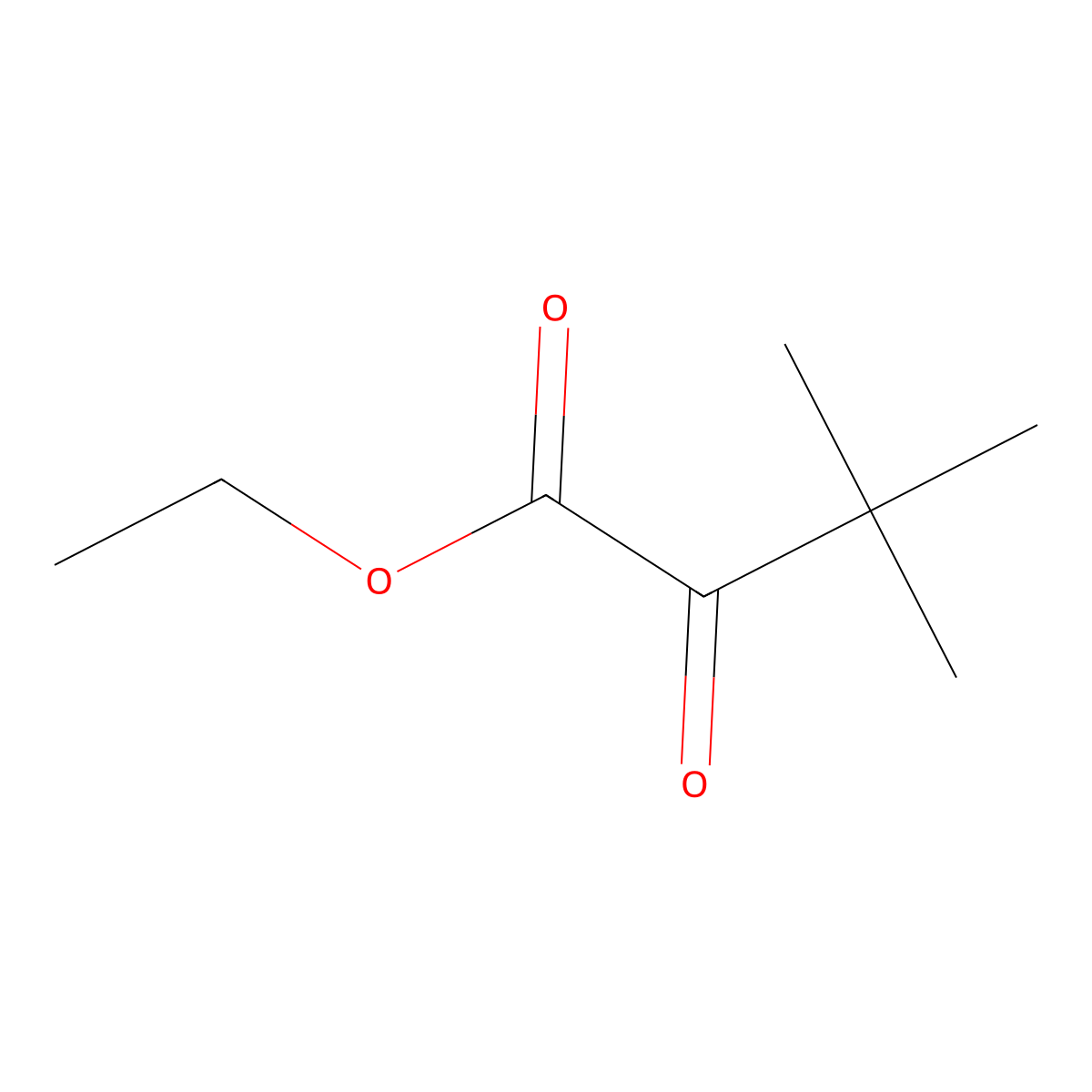 Ethyl 3,3-dimethyl-2-oxobutanoate molecular structure, CAS 5333-74-4