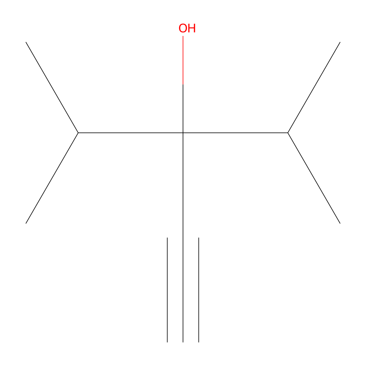 3-Isopropyl-4-methyl-1-pentyn-3-ol molecular structure, CAS 5333-87-9