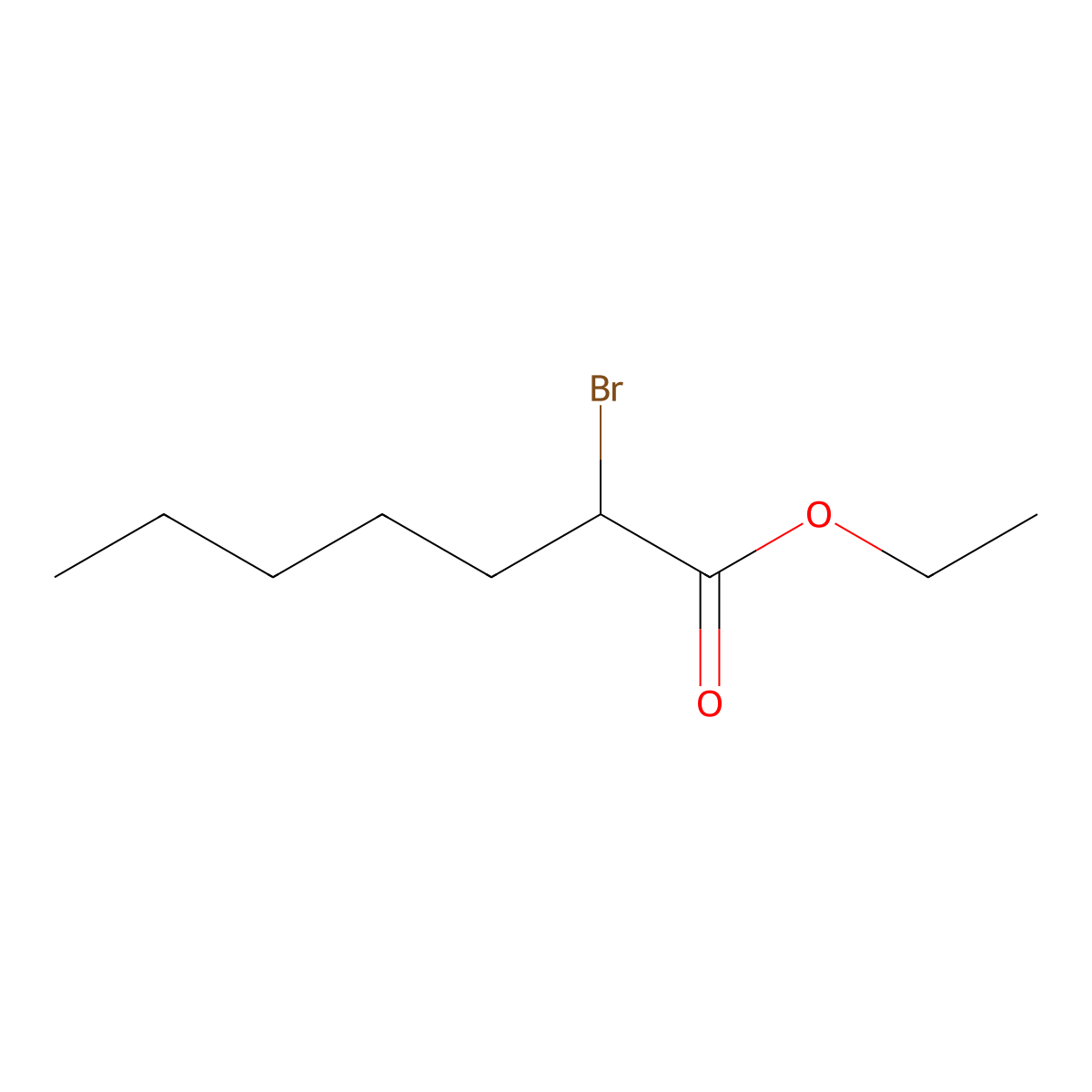 Ethyl 2-bromoheptanoate molecular structure, CAS 5333-88-0