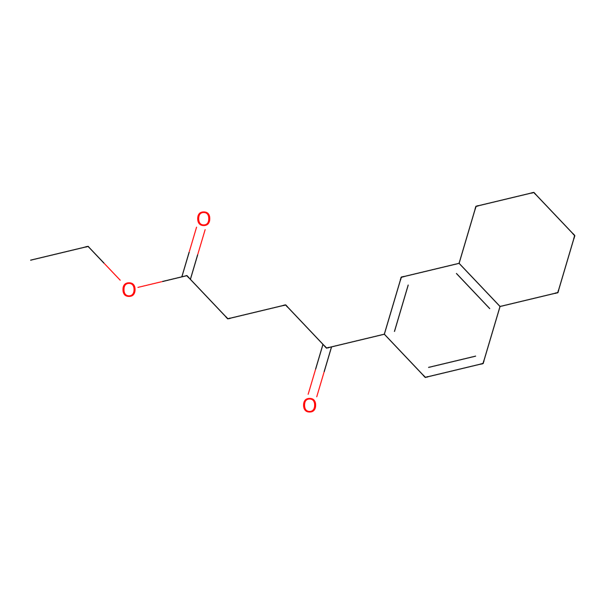 Ethyl 4-oxo-4-(5,6,7,8-tetrahydronaphthalen-2-yl)butanoate molecular structure, CAS 5333-98-2