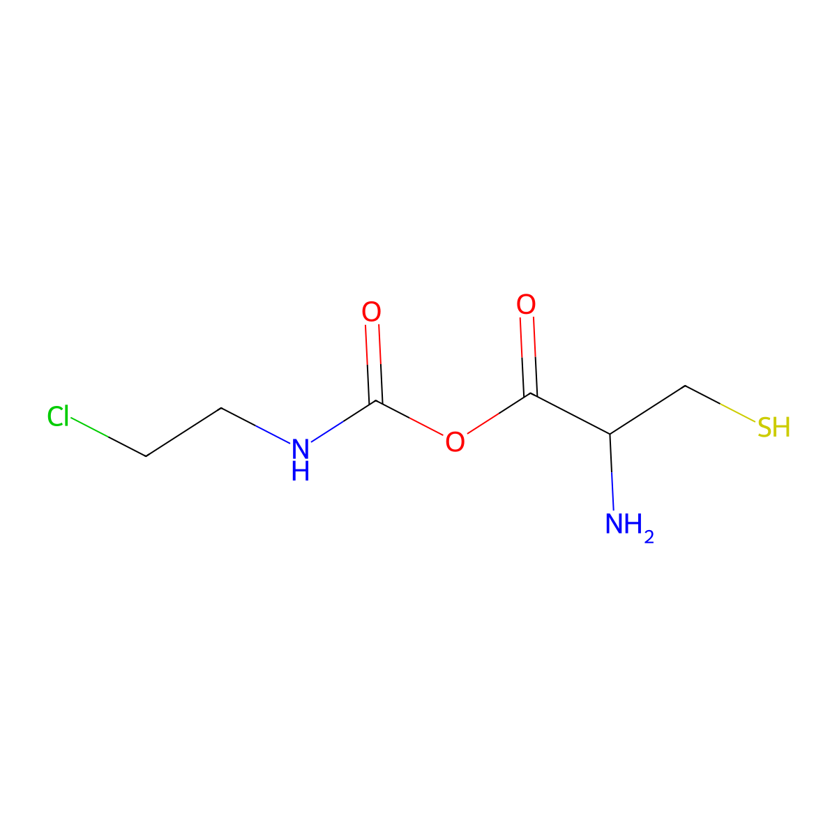 S-(N-(2-chloroethyl)carbamoyl)cysteine molecular structure, CAS 53330-03-3