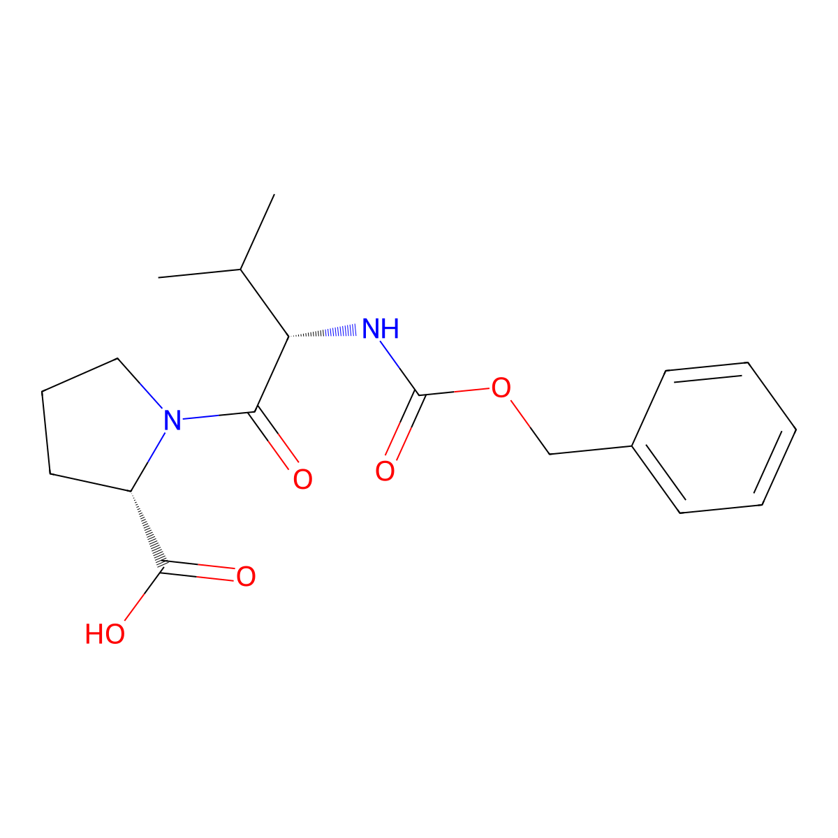 Z-Val-pro-OH molecular structure, CAS 53331-43-4