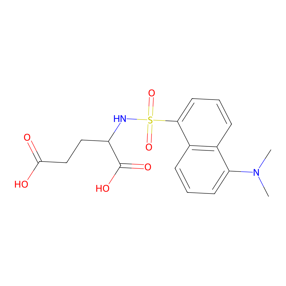Dansylglutamic acid molecular structure, CAS 53332-33-5