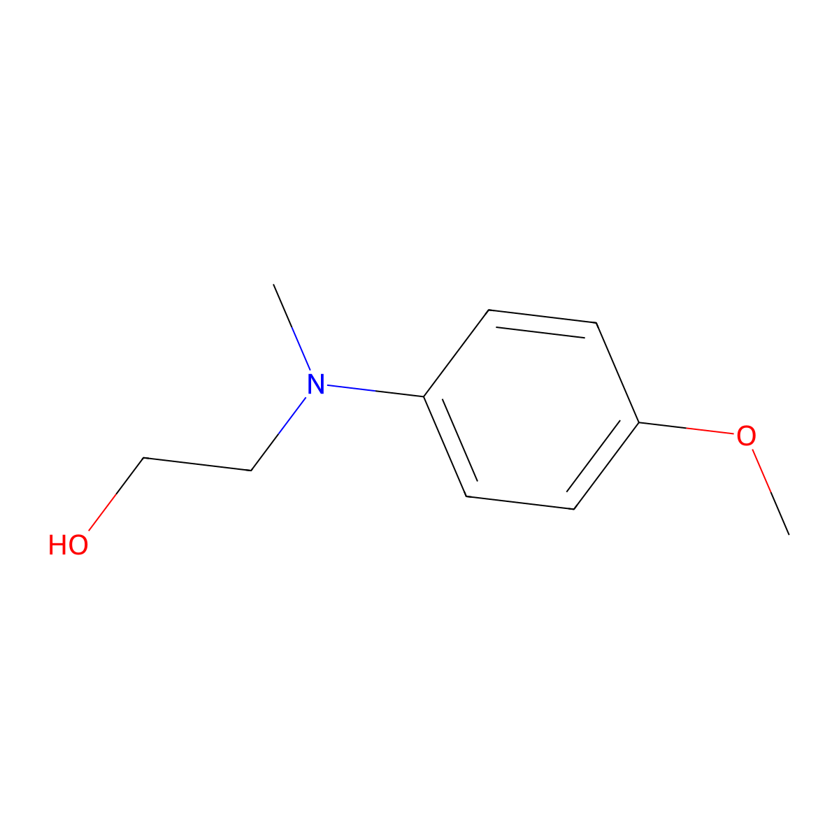2-((4-Methoxyphenyl)(methyl)amino)ethanol molecular structure, CAS 53332-62-0