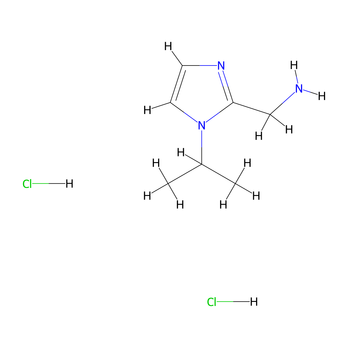 (1-Isopropyl-1H-imidazol-2-yl)methanamine dihydrochloride molecular structure, CAS 53332-68-6