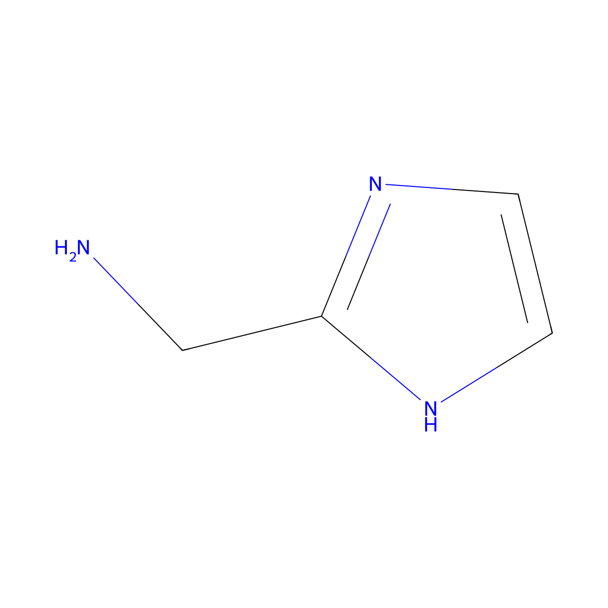 2-aminomethyl-1H-imidazole molecular structure, CAS 53332-80-2