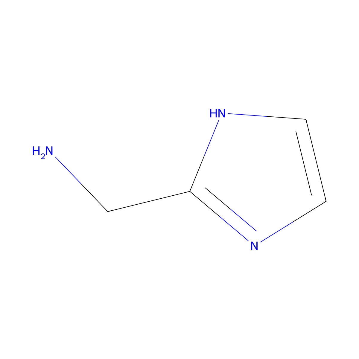 2-aminomethyl-1H-imidazole molecular structure, CAS 53332-80-2