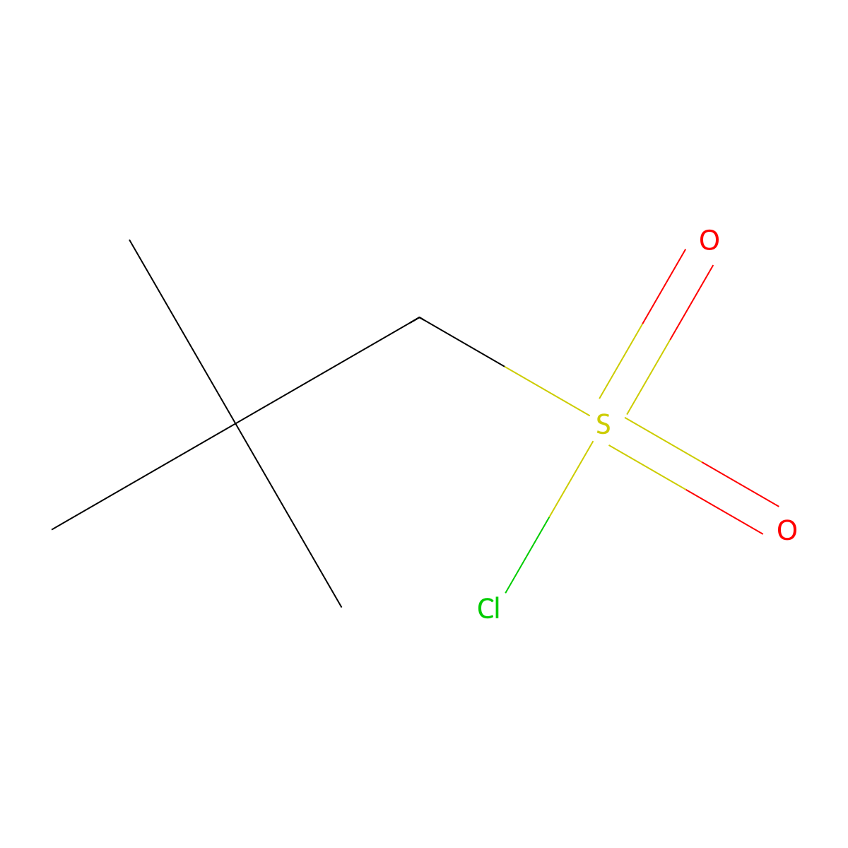 2,2-Dimethylpropane-1-sulfonyl chloride molecular structure, CAS 53333-76-9