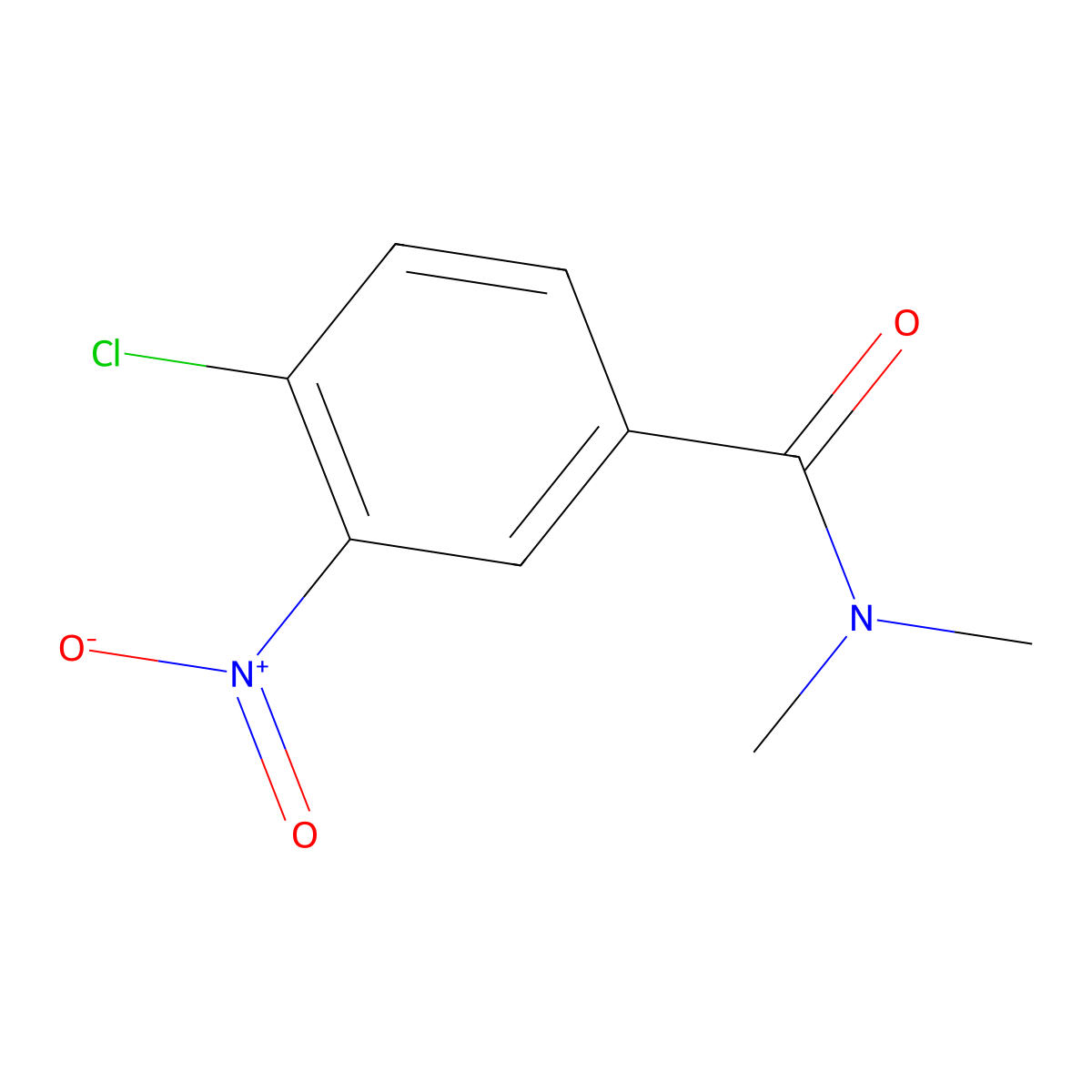 4-Chloro-N,N-dimethyl-3-nitrobenzamide molecular structure, CAS 5334-04-3