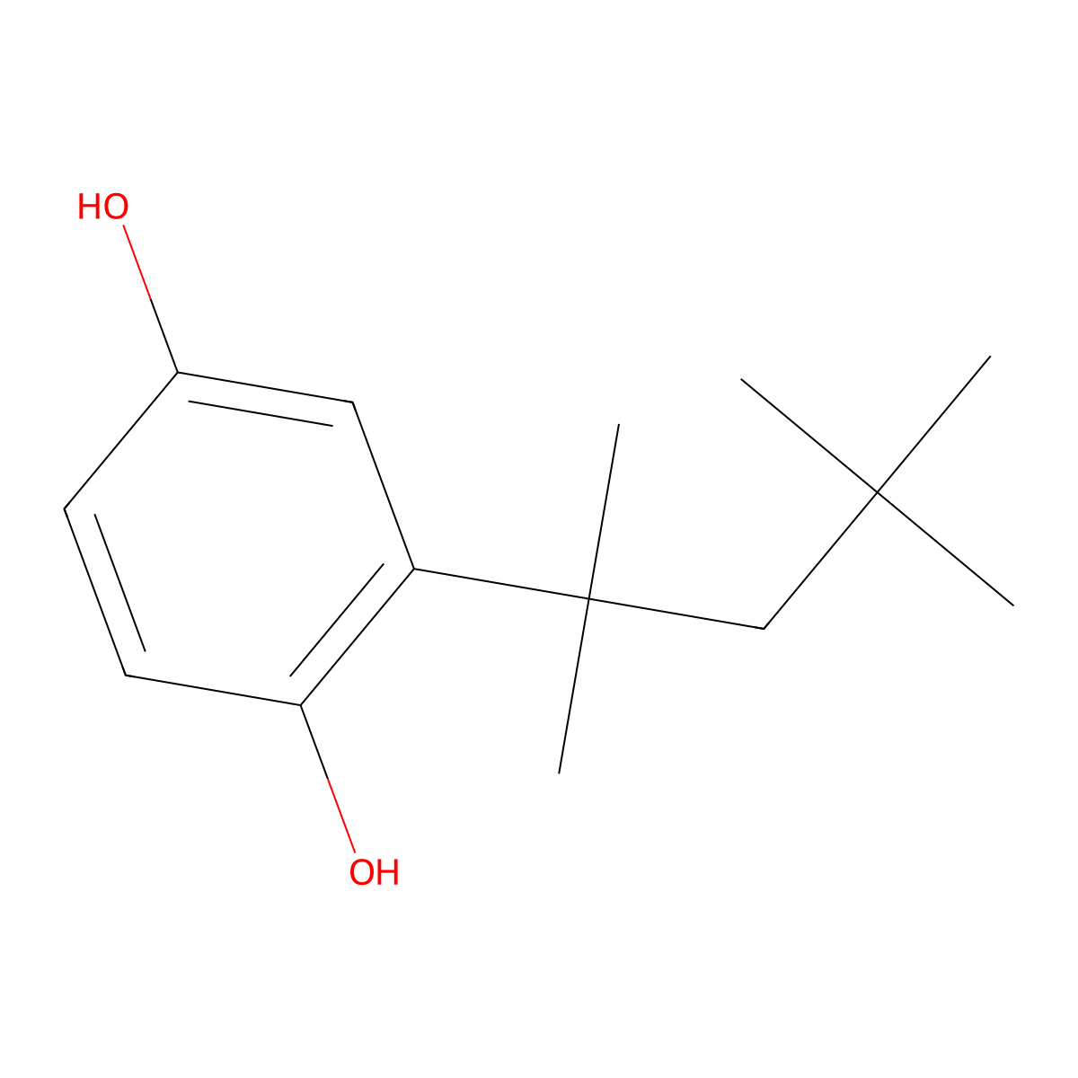 tert-Octylhydroquinone molecular structure, CAS 5334-07-6