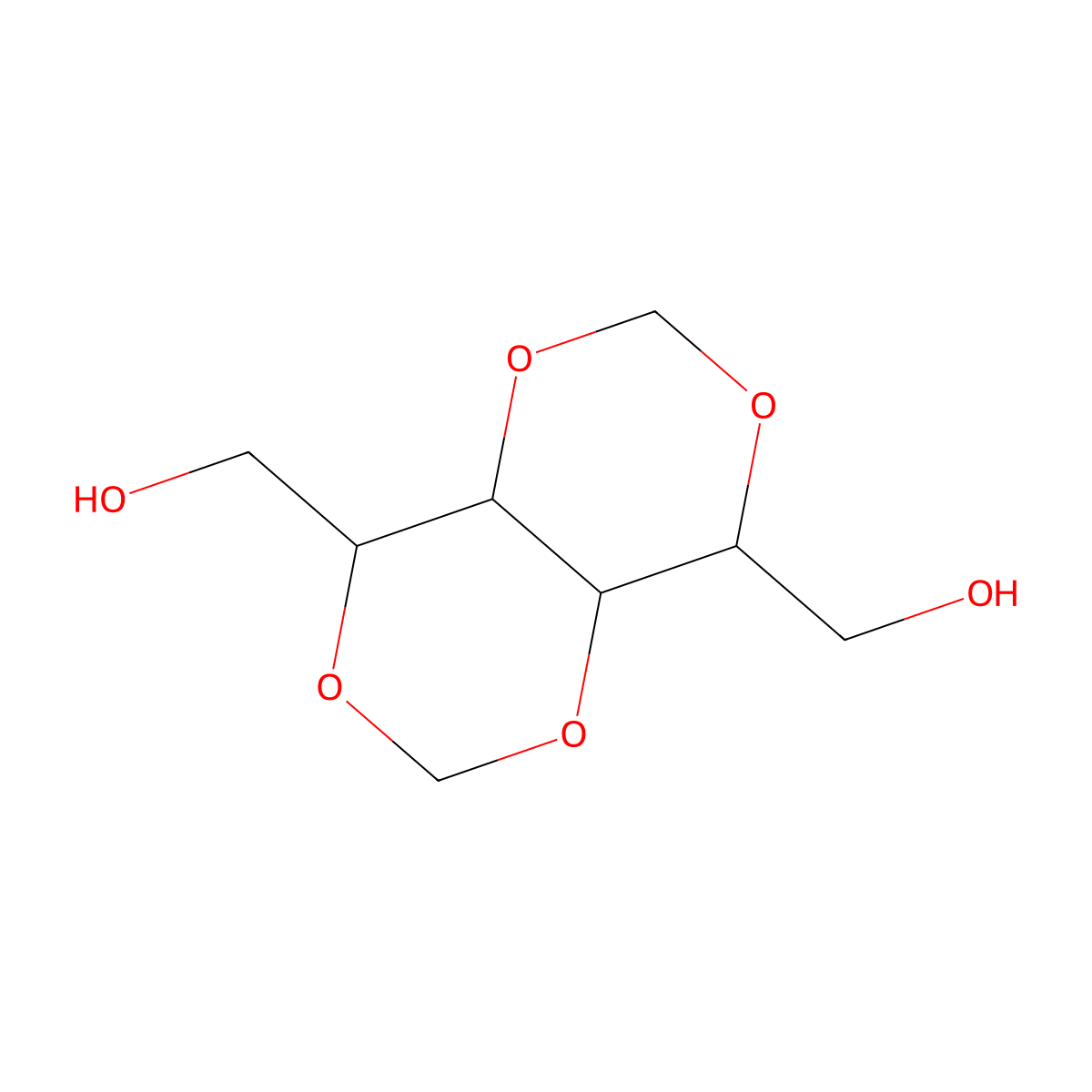 [4-(Hydroxymethyl)-4,4a,8,8a-tetrahydro-[1,3]dioxino[5,4-d][1,3]dioxin-8-yl]methanol molecular structure, CAS 5334-20-3