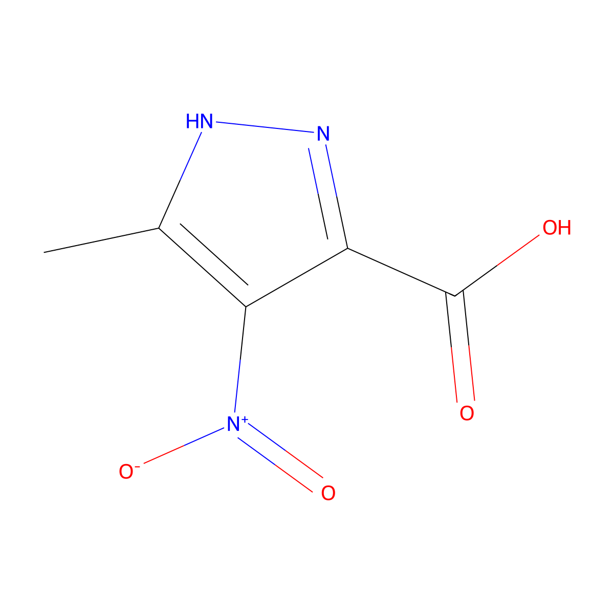 5-Methyl-4-nitro-2H-pyrazole-3-carboxylic acid molecular structure, CAS 5334-38-3