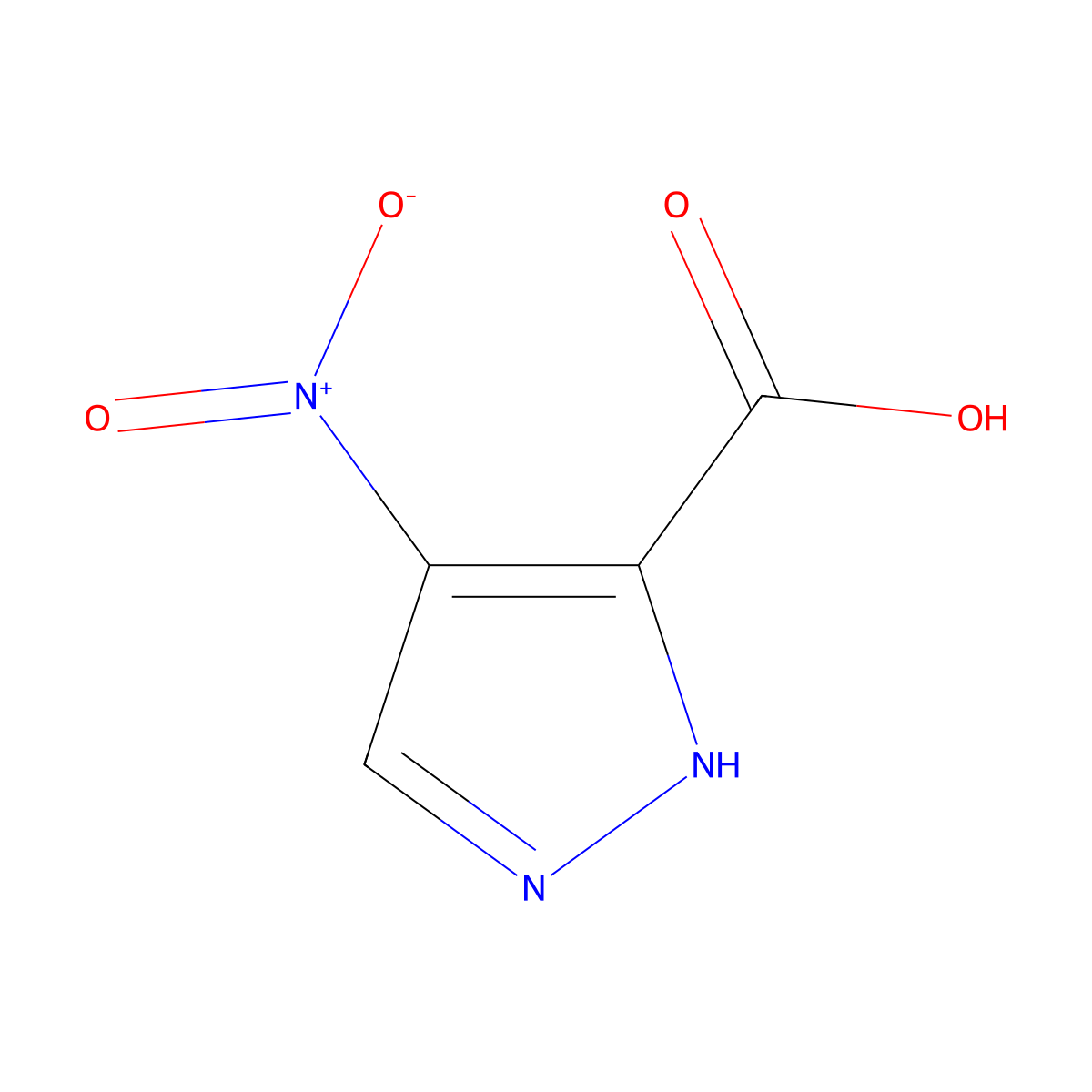 4-Nitro-1H-pyrazole-3-carboxylic acid molecular structure, CAS 5334-40-7