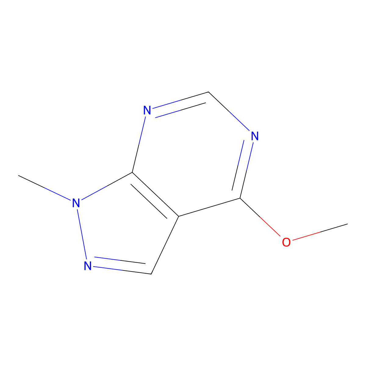 4-Methoxy-1-methyl-1H-pyrazolo[3,4-D]pyrimidine molecular structure, CAS 5334-53-2