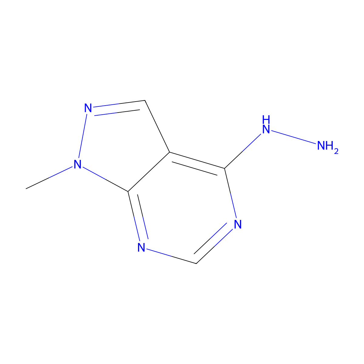 4-Hydrazinyl-1-methyl-1H-pyrazolo[3,4-d]pyrimidine molecular structure, CAS 5334-72-5