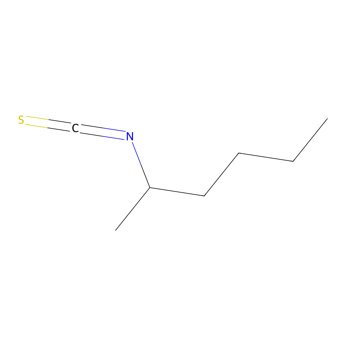 2-Isothiocyanatohexane molecular structure, CAS 5334-87-2