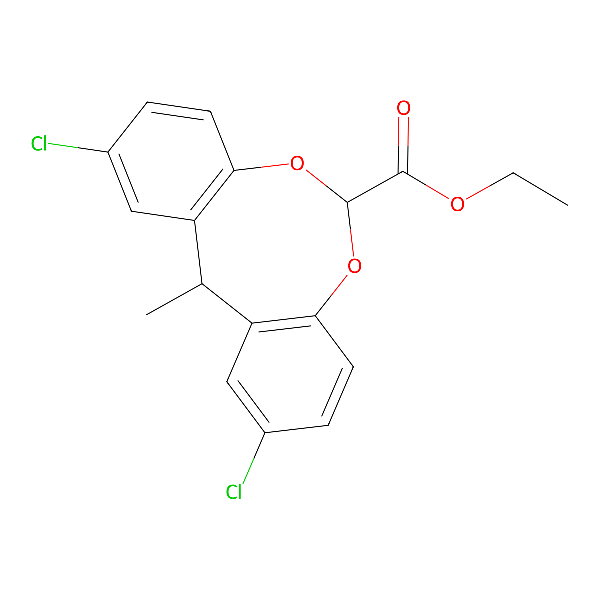 Ponfibrate molecular structure, CAS 53341-49-4