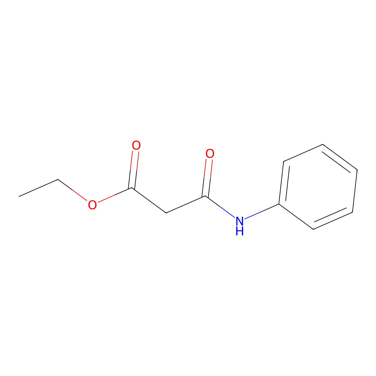 Propanoic acid, 3-oxo-3-(phenylamino)-, ethyl ester molecular structure, CAS 53341-66-5