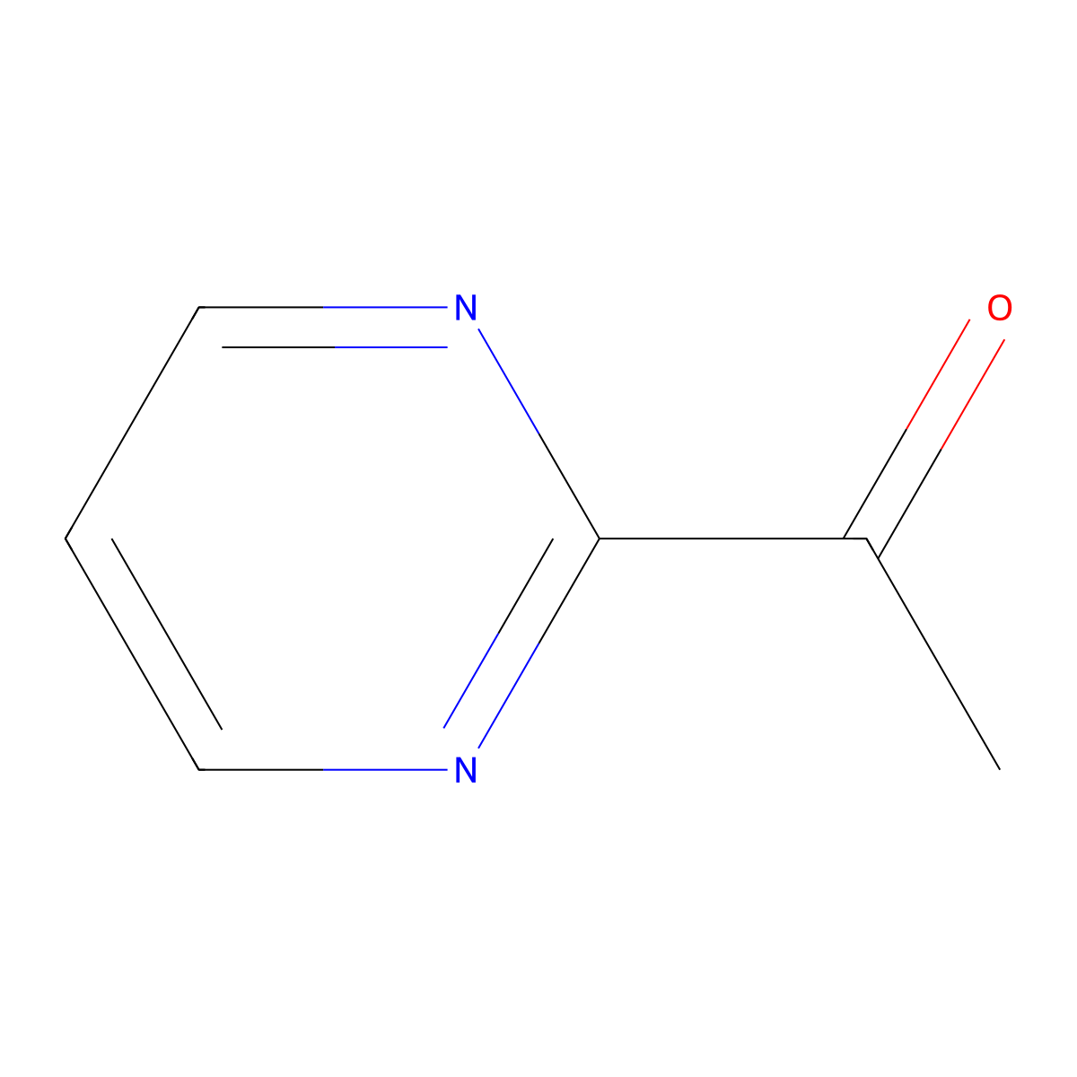 1-(Pyrimidin-2-yl)ethan-1-one molecular structure, CAS 53342-27-1