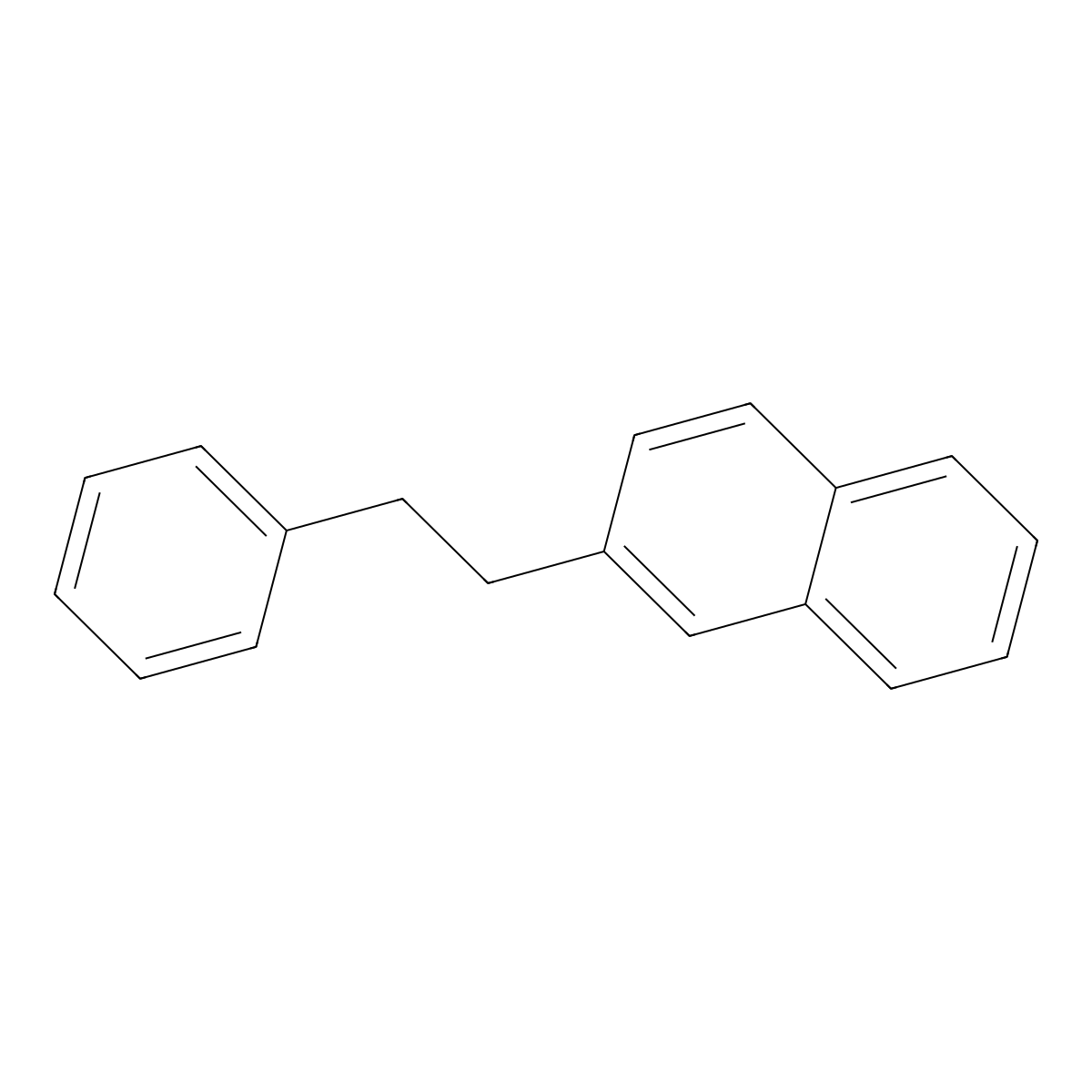2-(2-Phenylethyl)naphthalene molecular structure, CAS 53342-34-0