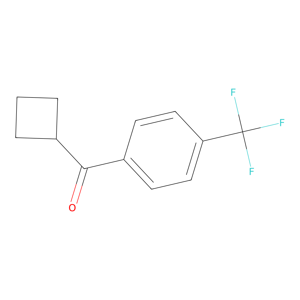 Cyclobutyl 4-trifluoromethylphenyl ketone molecular structure, CAS 53342-40-8